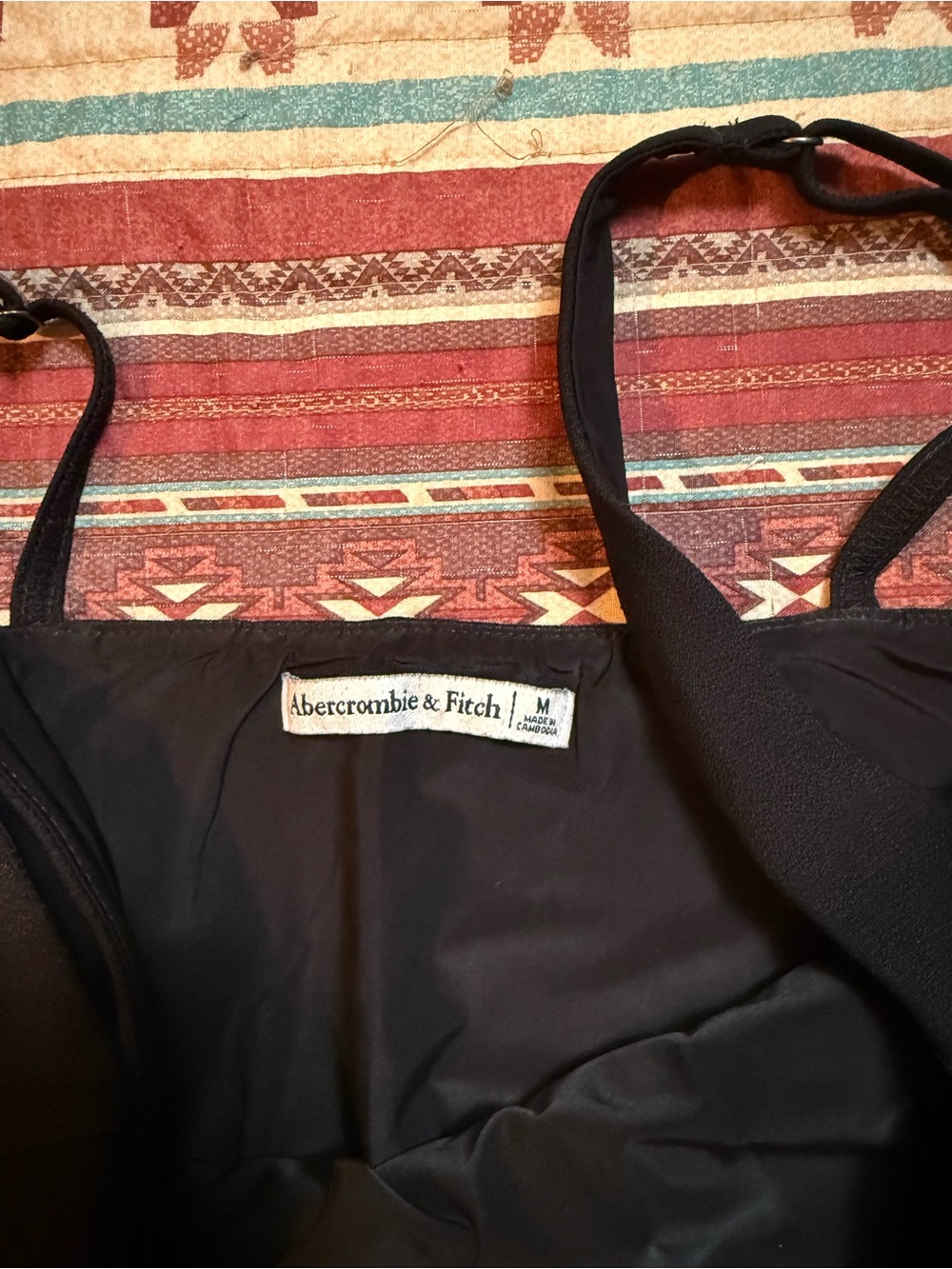 Abercrombie & Fitch Black Square-Neck tank size medium - Picture 2 of 7